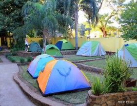 Zelten im Hostel - Livingstone